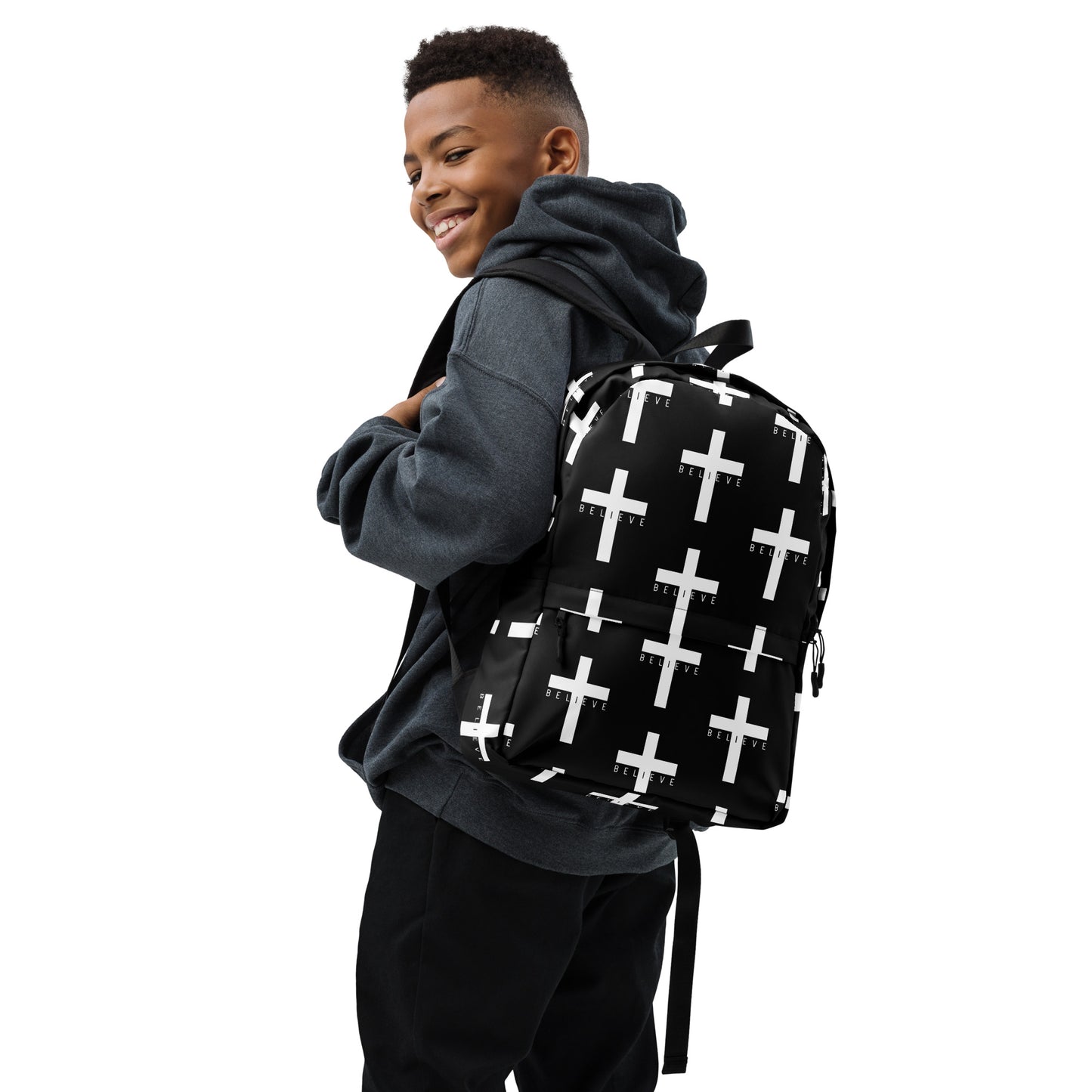 I Believe Black Backpack