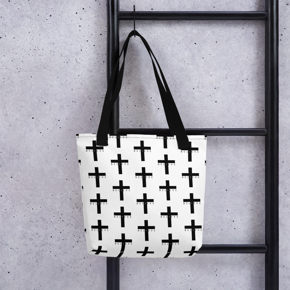 IBELIEVE White Tote bag