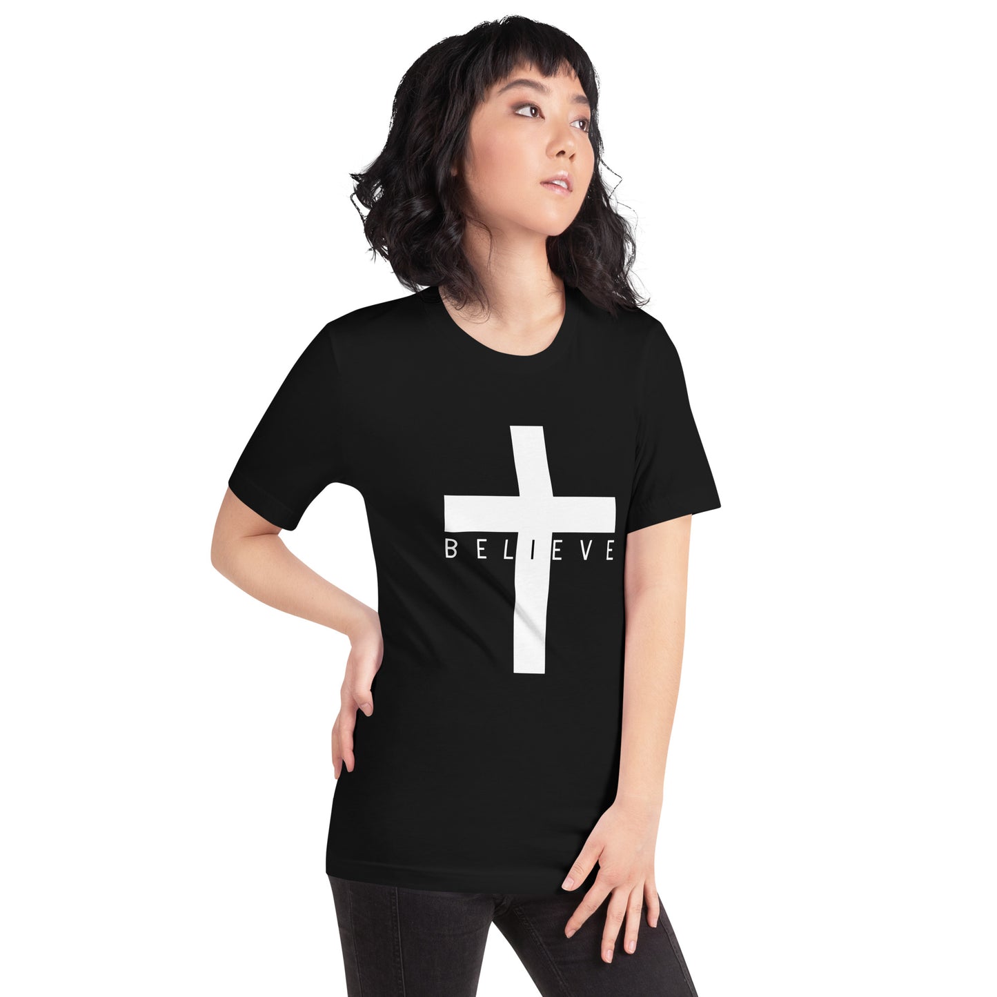 IBELIEVE black t-shirt